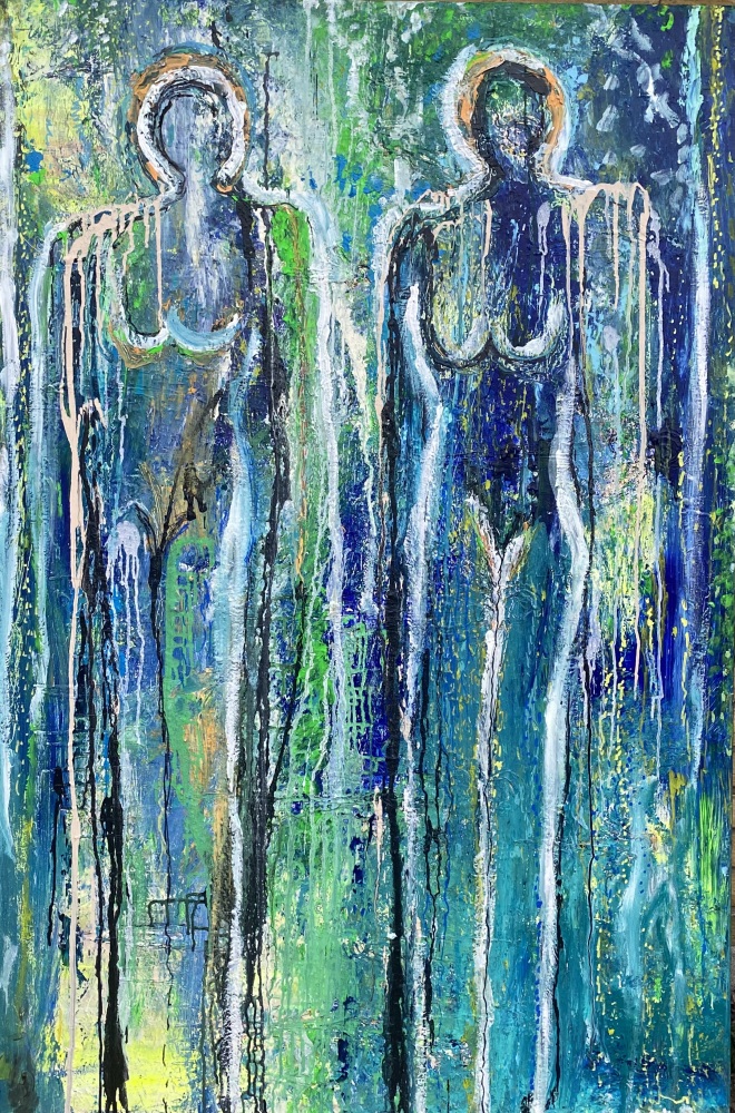 0. Maleri “Dancing in the wood” 100x150 cm